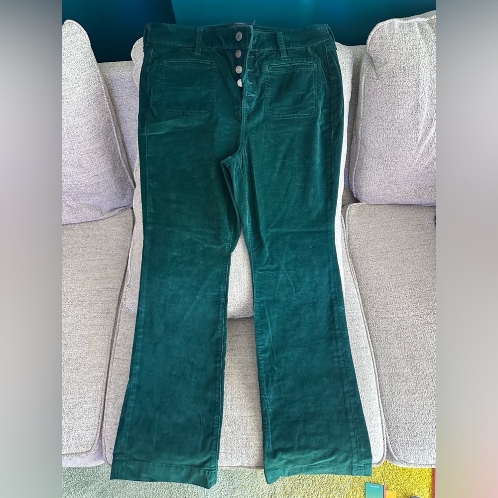Torrid Corduroy Flare Jeans - Green, Size 14R